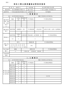 A1单位工程主要质量保证资料审核单