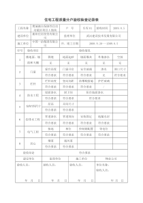 《住宅工程质量分户验收检查记录表》