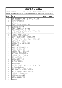 马斯洛安全感量表试测试