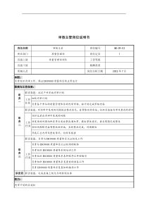 材料行业-质量管理部-审核主管岗位说明书