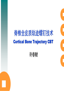 脊椎全皮质轨迹螺钉技术