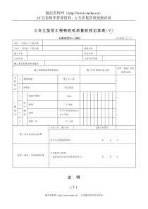 三合土垫层工程检验批质量验收记录表