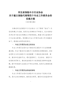 中介协会专业工作委员会设立方案