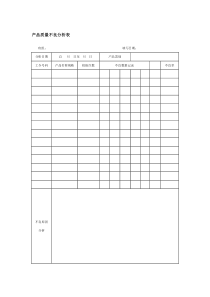 产品质量不良分析表