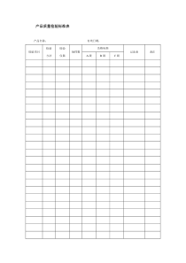 产品质量检验标准表