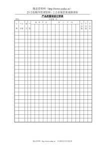 产品质量检验记录表