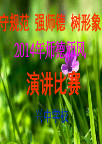 2014年师德演讲ppt