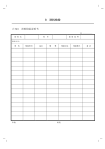 企业管理表格 品质管理B纵表格