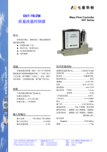 D07-7B质量流量控制器