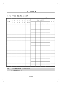 企业管理表格 品质管理F纵表格