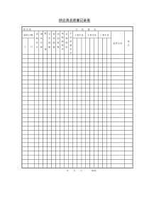 供应商品质量记录表(1)