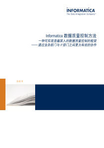 Informatica数据质量控制方法