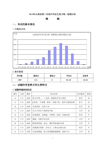 XXXX年第二次统测质量分析