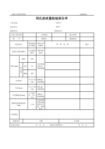 公路工程管理用表范本-挖孔桩质量检验报告单