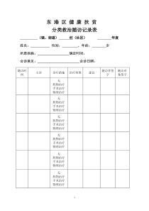 健康扶贫随访记录表