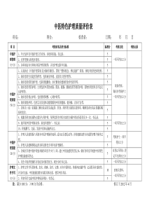 中医特色护理质量评价表