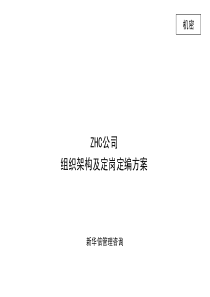 abzhc公司组织架构及定岗定编方案