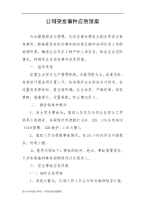 公司突发事件应急预案