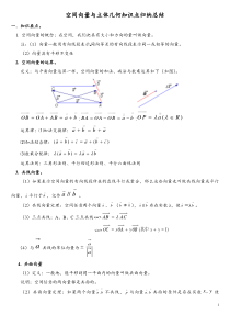 空间向量与立体几何知识点归纳总结