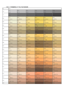 CBCC中国建筑色卡千色卡色号查询表