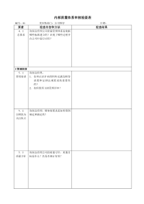 内部质量审核检查表(XXXX3)