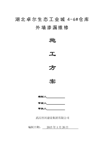 外墙、窗户渗漏水维修施工方案(1)