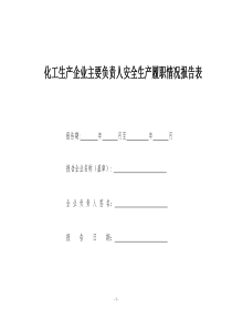 主要负责人履职情况报告表