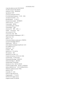 2016上海高考英语重点短语(1650个)