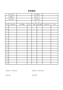 多种-发货清单格式