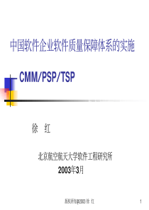 1中国软件企业软件质量保障体系的实施