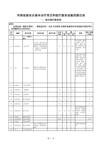 基本诊疗项目和医疗服务设施范围目录