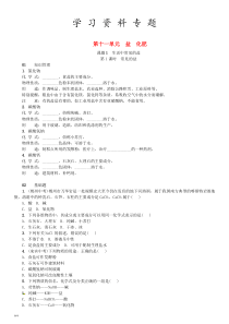 九年级化学下册-第十一单元-盐-化肥-课题1-生活中常见的盐同步练习