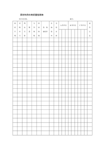 原材料供应商质量检测表