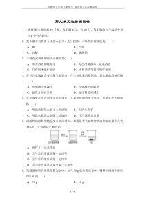 人教版九年级下册化学-第九单元达标测试卷