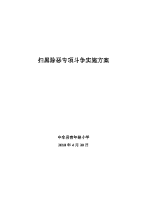 扫黑除恶专项斗争实施方案