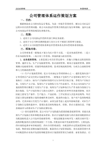 公司管理体系策划方案