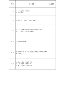 党支部月度工作计划及完成情况