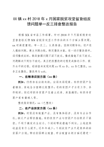 国家脱贫攻坚督查组反馈问题举一反三排查整改报告模板