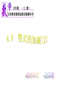 七年级上册数学课件_4.6整式的加减(2)