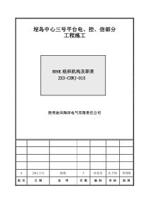 HSE组织机构和职责