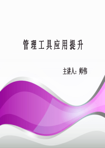 质量管理工具运用培训-师伟