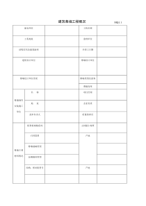 建筑幕墙工程概况空表