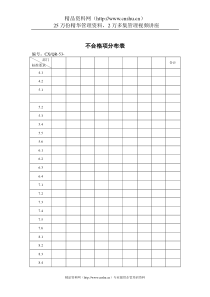 品质检验表格-不合格项分布表