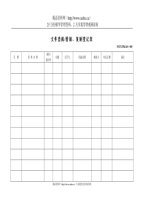 品质管理表格-文件管理程序