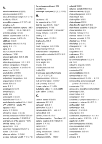 湘大高分子专业英语重点词汇英译汉