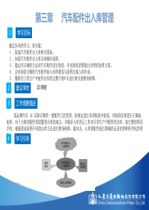 第三章  汽车配件出入库管理