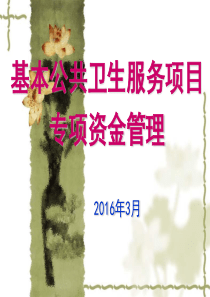 乡镇卫生院基本公共卫生服务资金培训