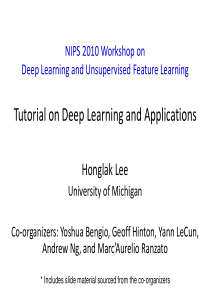 34Deep Learning and Unsupervised Feature Learning