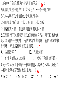 有丝分裂习题训练