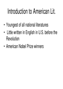 American Literature 美国文学